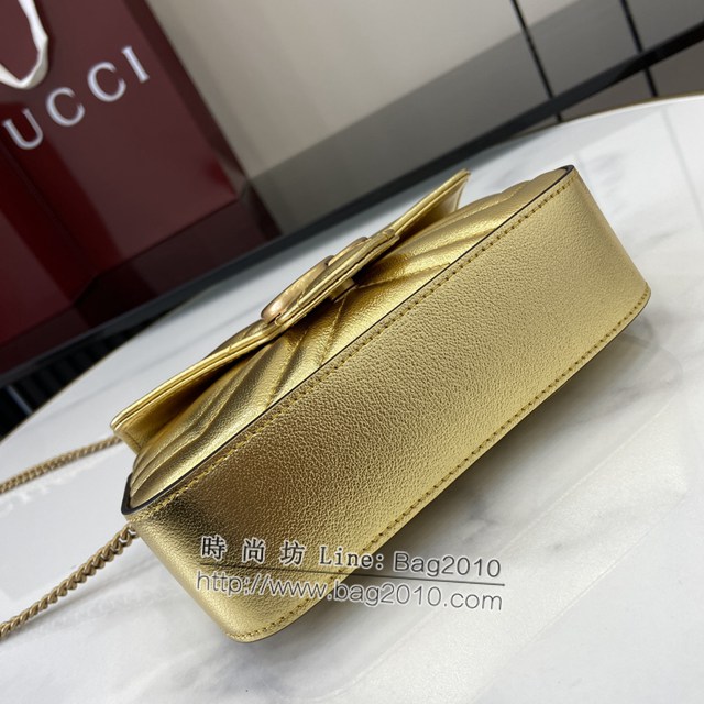 Gucci專櫃古馳最新款Marmont系列超迷你手袋鏈條女包 jh2174型號：476433